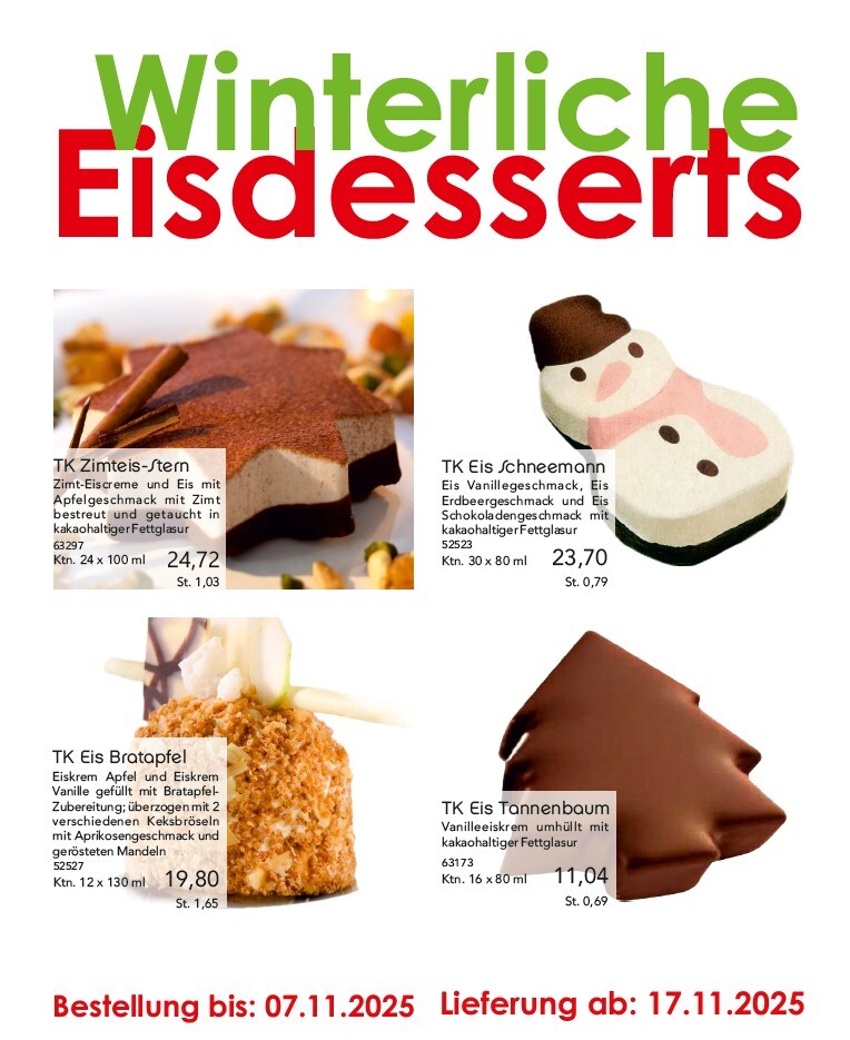 Winterliche Eisdesserts Winterliche Eisdesserts