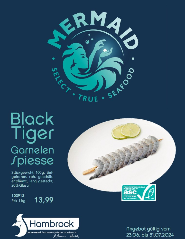 Mermaid Garnelen Spiesse