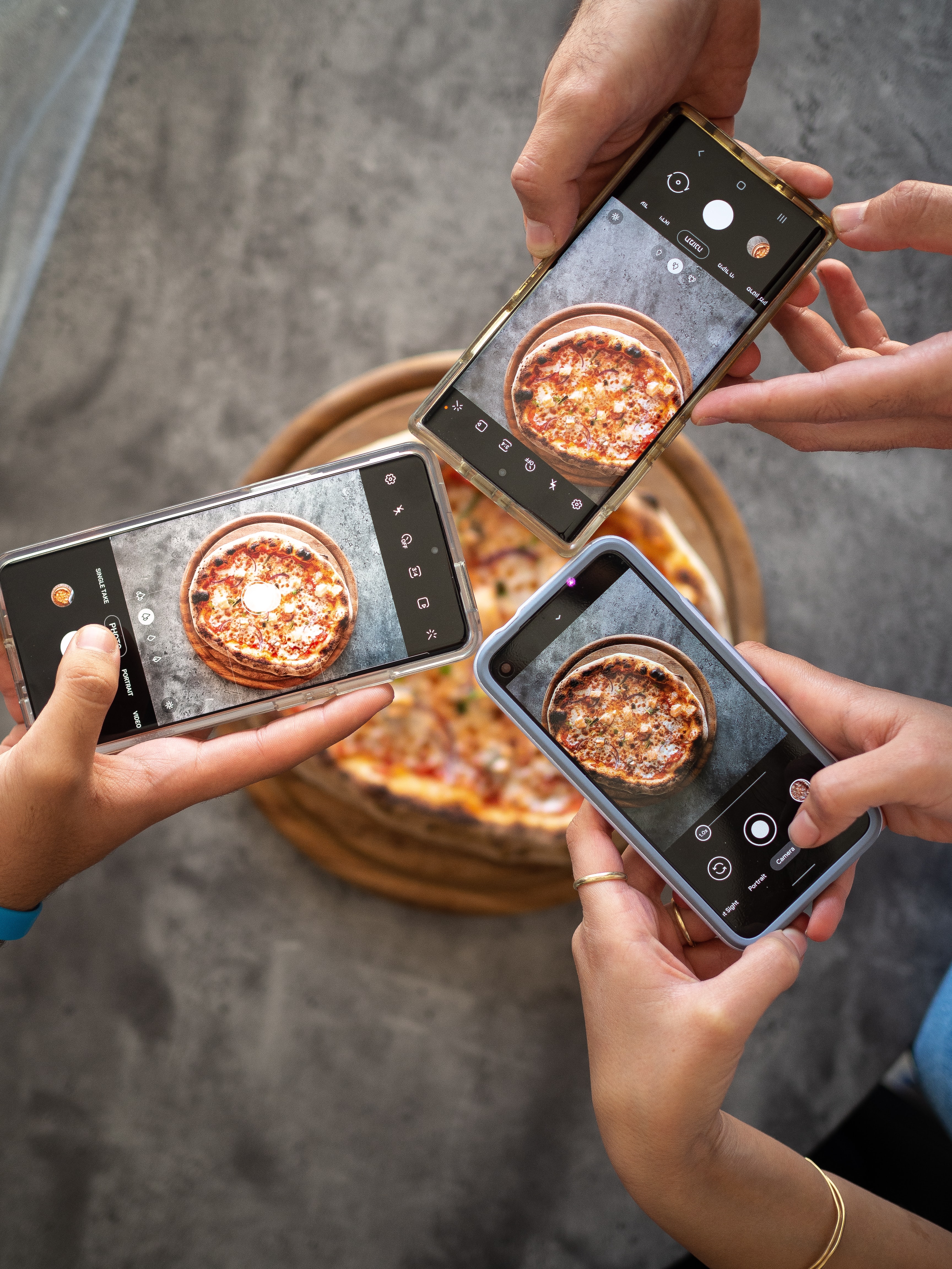 Smartphones fotografieren Pizza