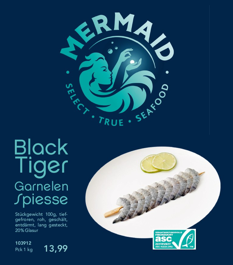 Mermaid Garnelen Spiesse